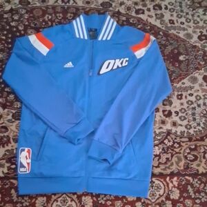 Adidas Kids Blue and Orange OKC NBA Hoodie
